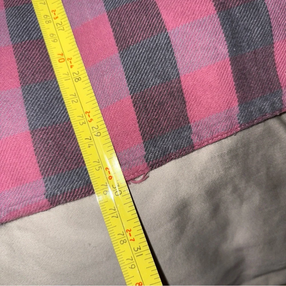 Vintage National Outfitters Flannel Shirt 2XL Pink Gray American Edition - Picture 7 of 7